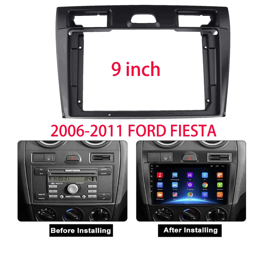 2Din Автомобильная радиоустановка Fascia Для Ford Fiesta 2006-2011 DVD стерео рамка пластина