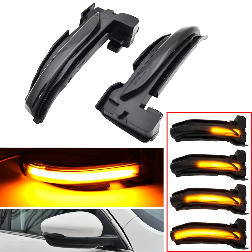 

2x LED Side Wing Rearview Mirror Indicator Blinker Repeater Dynamic Turn Signal Light For Ford Kuga Escape CX482