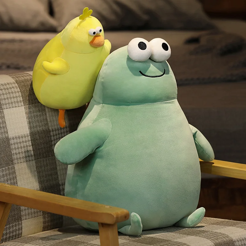 

28-65cm Fatty Soft Big Eyes Tumbler Creative Doll Stuffed Animal Chicken&Frog Super Hot Plush Toy Animal Pillow Gift For Kids