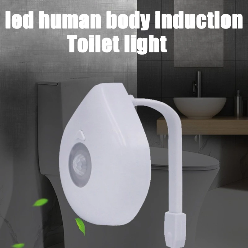 

Durable Motion Sensor Toilet Night Light 8 Colors Changing Washroom Light Smart Home LED Luminaria Lamp for Bathroom 2022 New