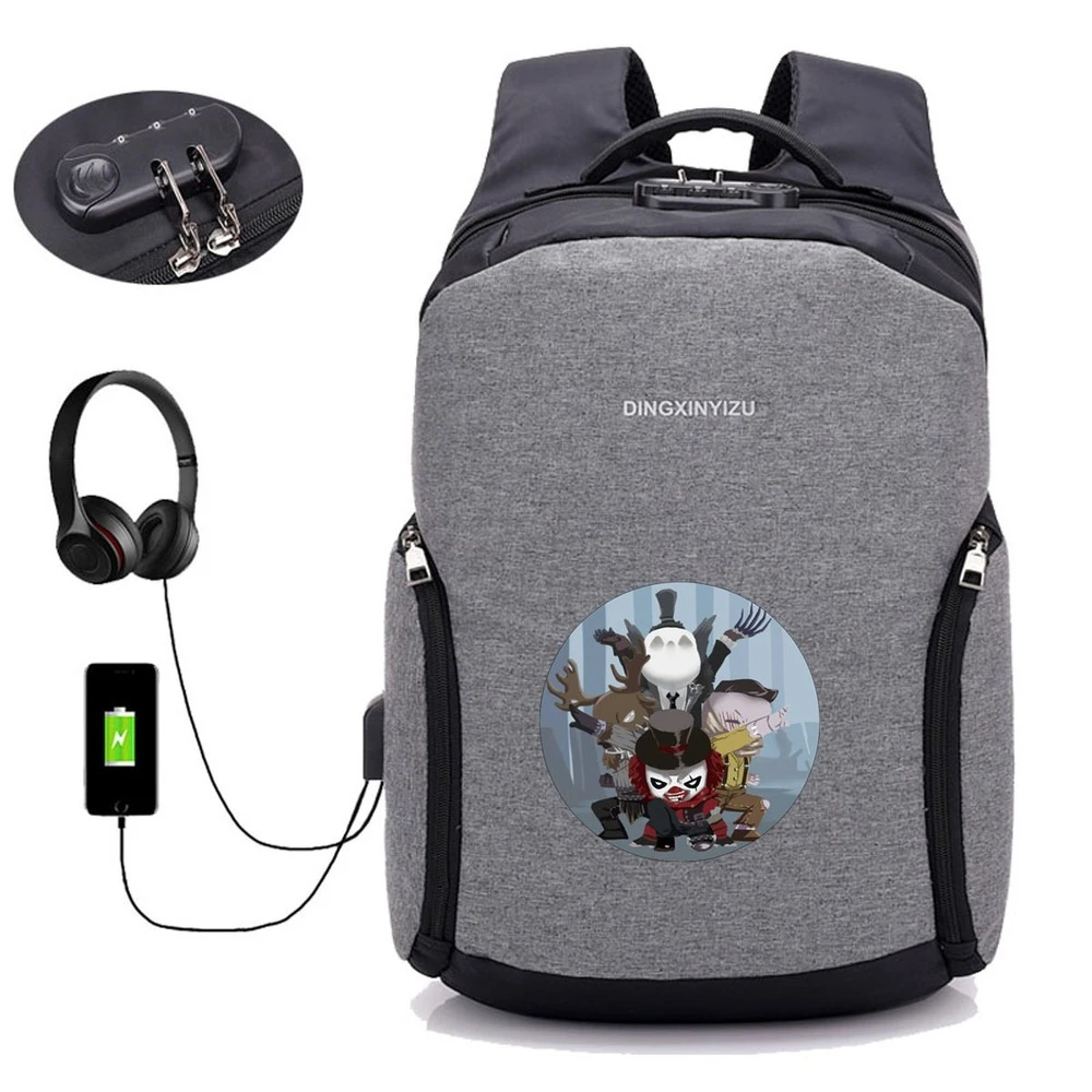 

Game Identity Ⅴ Canvas Backpack Print Leisure Teenager Schoolbag Unisex Anti-theft Large Capacity Laptop Bag Outdoor Travel Bag
