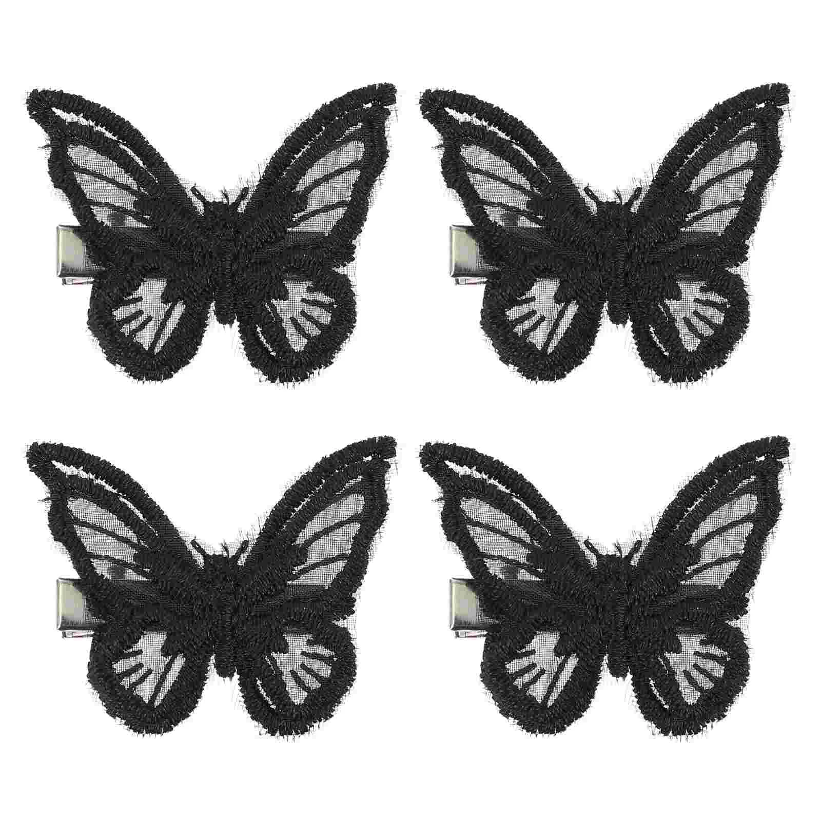 

9 Pairs Lace Barrette Bridal Hair Clip Metal Girl Headpiece Girl Hair Clips Hairpin Fairy Bow Hair Clips Bridemaid Headpiece