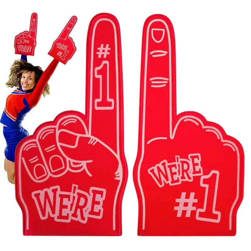 

Giant Finger Foam Foams Sports Cheerleading Hand Party Fingers Favors Props Cheer Football Noise Events Makers Event Cheerleader