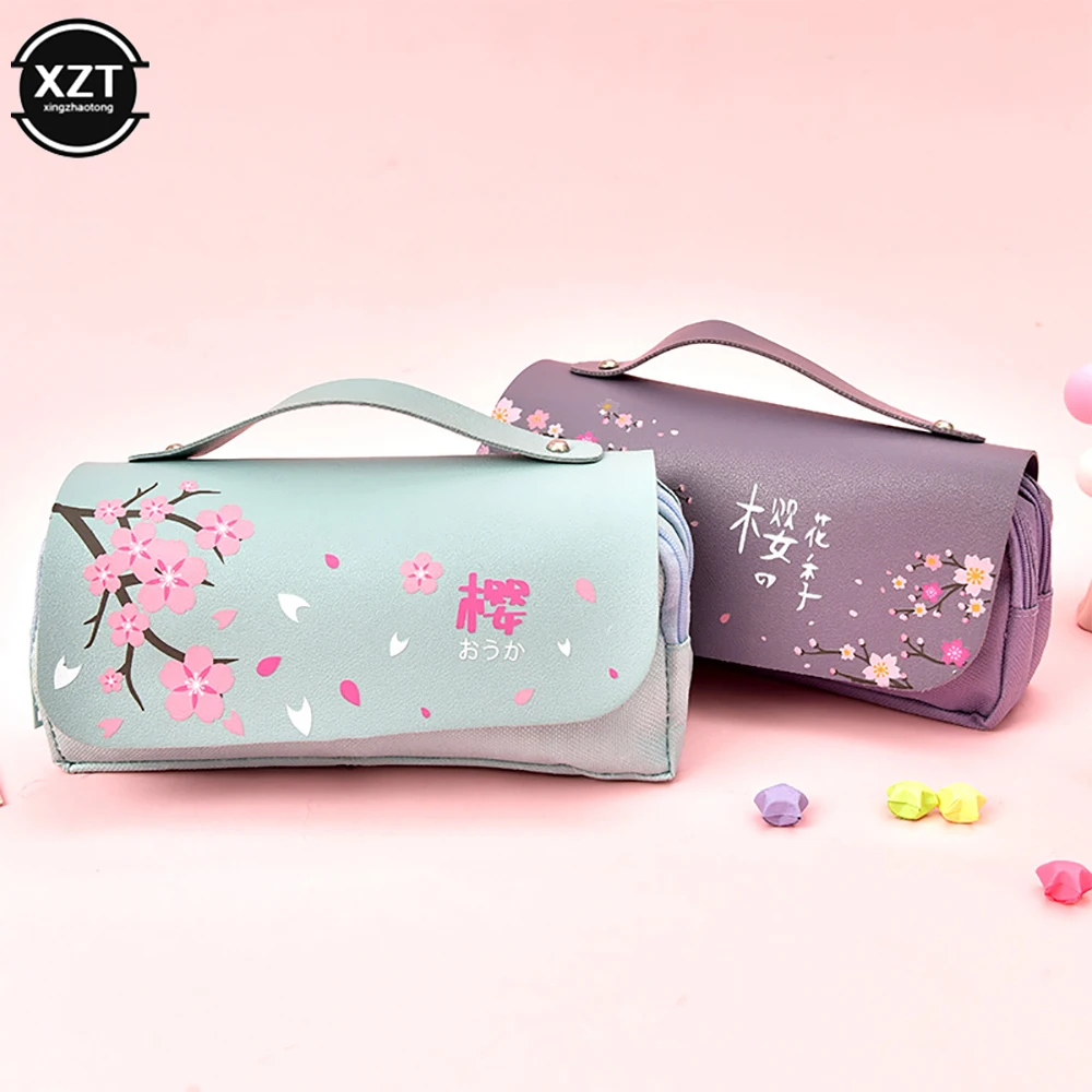 

Double Zipper Pencil Bag Pencil Case Large Capacity Elementary School Students Cute Canvas Bag Storage Bag Stationery School