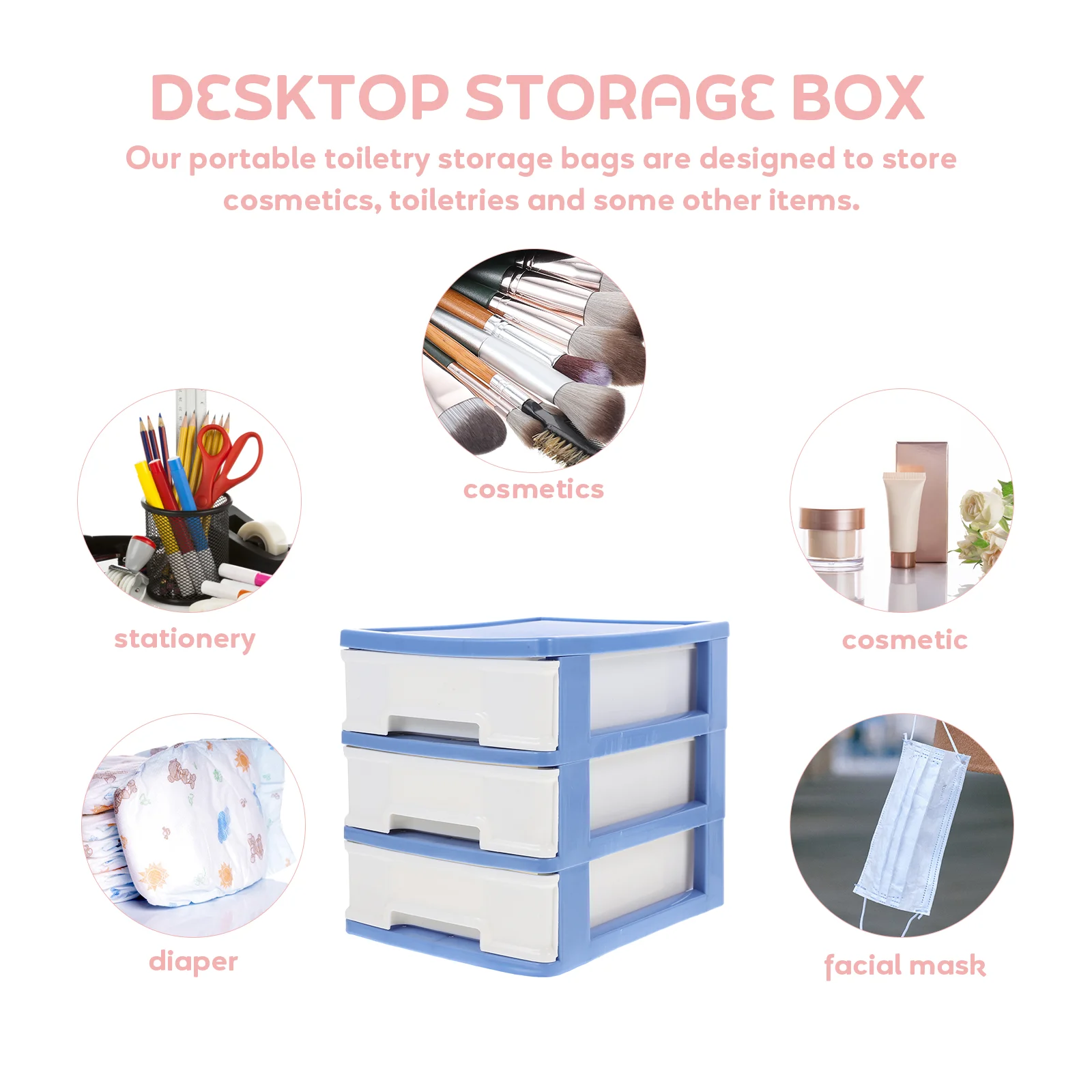 Полки для хранения Настольный ящик Шкаф Коричневый органайзер Пластиковые