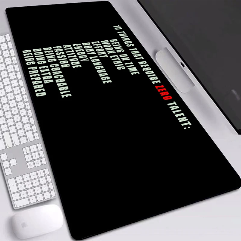 

MRGBEST Big Black Mouse Pad Simple Text High-end Rubber Precision Hemming Mats XXL Game Gamer Computer Mice Mat Provide Comfort