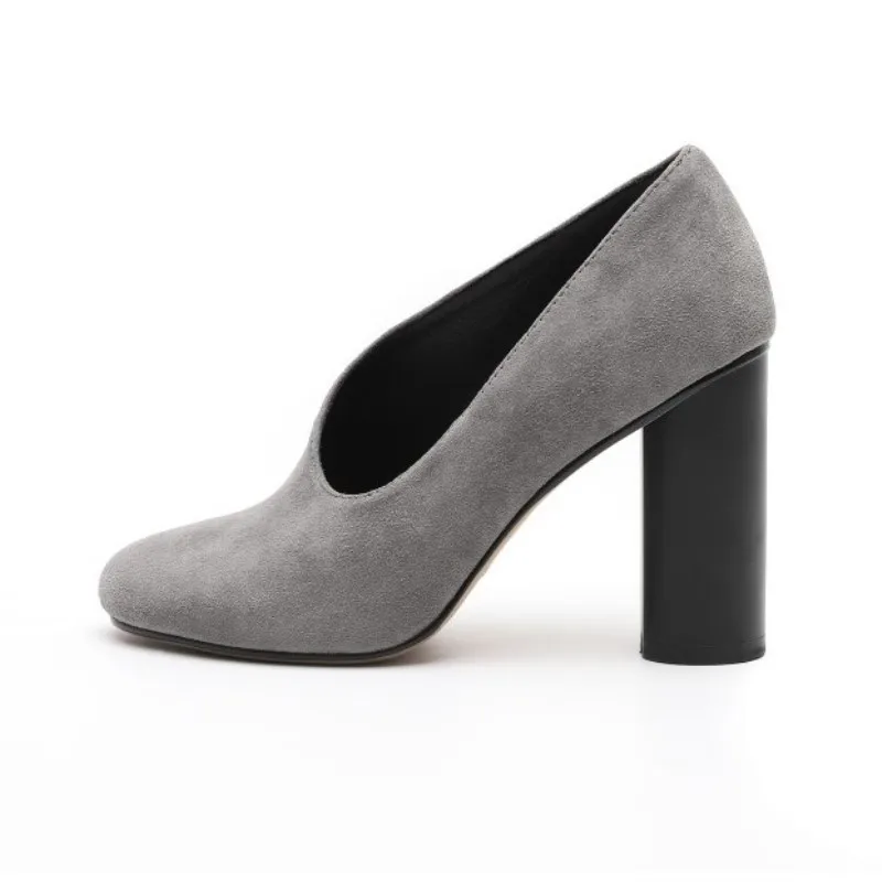 

Босоножки женские из натуральной кожи с круглым носком, на высоком каблуке