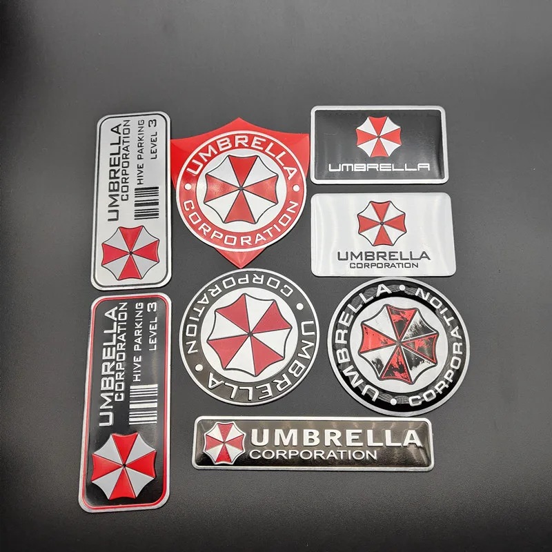 Стайлинг автомобиля 3D наклейки из алюминиевого сплава с эмблемой зонтичной