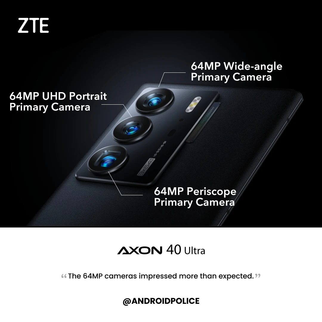 Tanie Globalna Wersja ZTE Axon 40 Ultra 5G Smartfon Pod Wyświetlaczem Elastyczny Zakrzywiony Wyświetlacz Snapdagon 8 Gen 1 3x64MP Kamera 65W