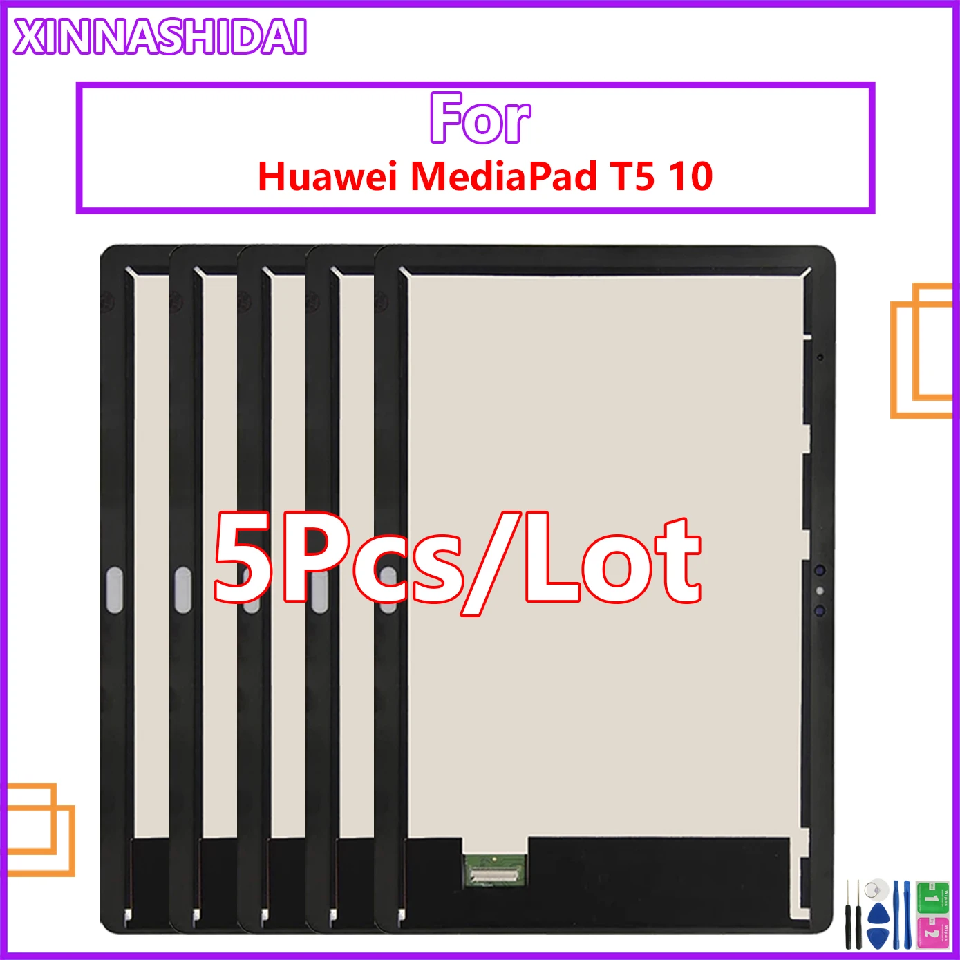 

5 шт./лот для Huawei MediaPad T5 10 AGS2-L09 AGS2-W09 AGS2-L03, ЖК-дисплей, сенсорный дигитайзер, экран в сборе + Бесплатные инструменты