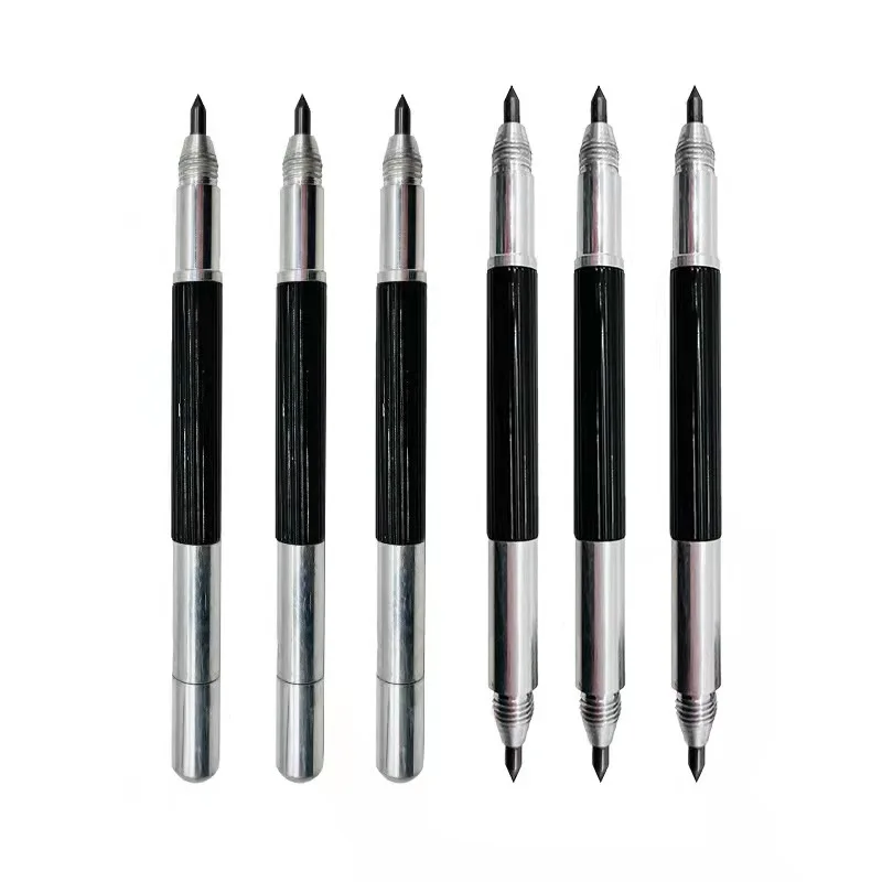 5PCS Portable Alloy Tungsten Steel Tip Double-Headed Scriber Pen Marking Engraving Tools Glass Ceramic Marker dkt tungsten steel electric engraving pen tip silver
