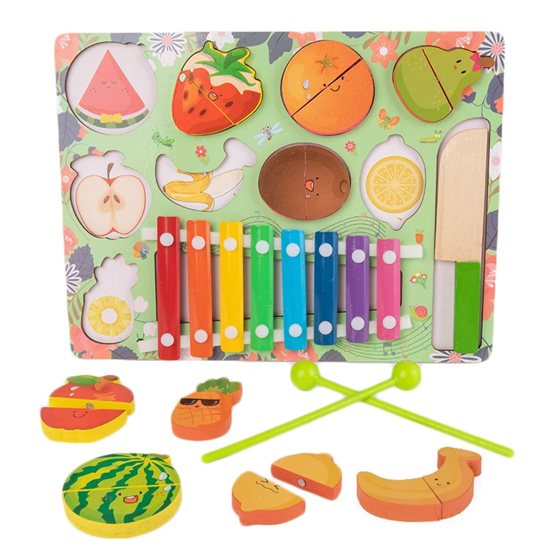 

Музыкальная настольная игра обучающая игрушка для детей Монтессори Развивающие детские игрушки с фруктами Кухня соответствующие игры многофункциональная активность