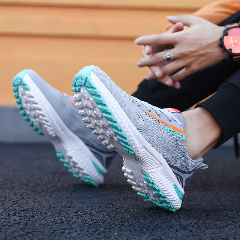 New Men's Golf Shoes Outdoor Sports Shoes Men's Mesh Breathable Golf Sports Shoes Non Slip Gym Golf Jogging Walking Shoes