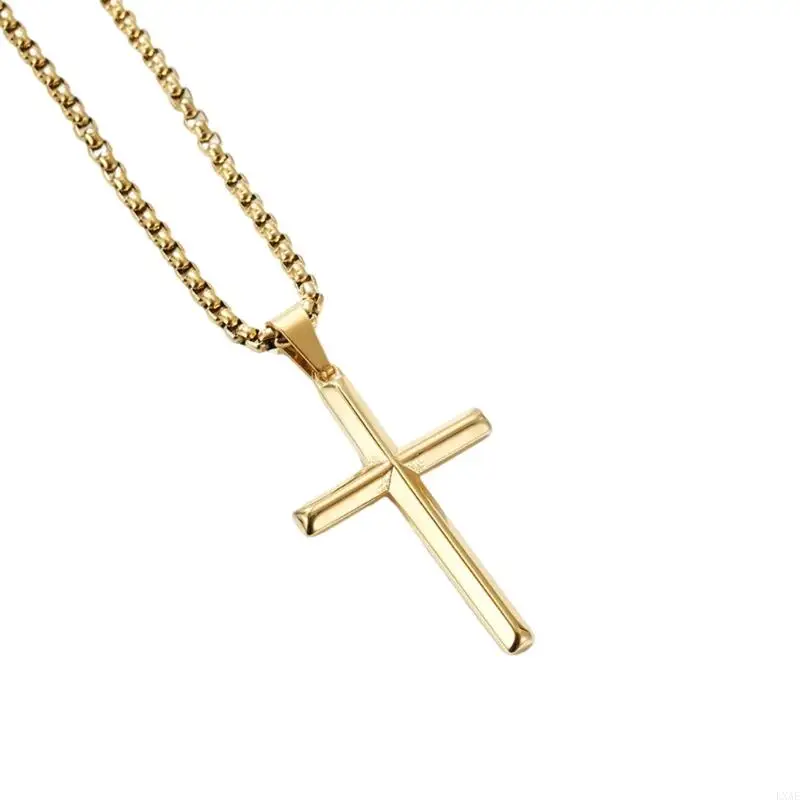 LXAE ожерелье с распятием для женщин и мужчин гипоаллергенная титановая сталь