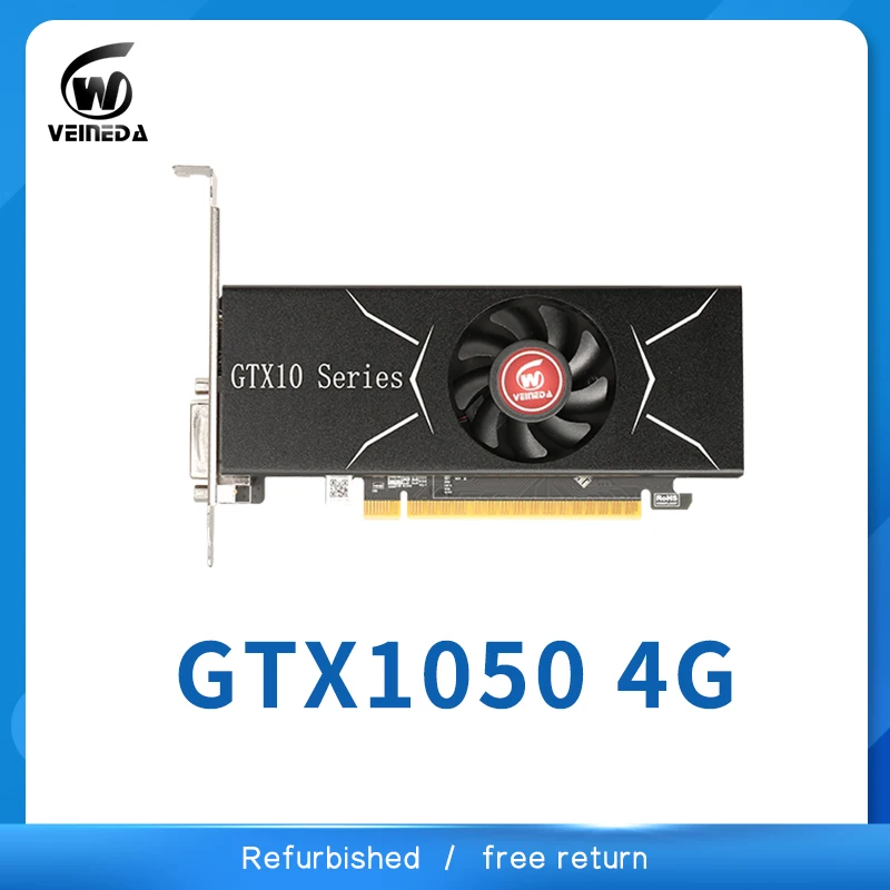 Видеокарты GTX 1050 4 Гб 7008 МГц низкопрофильная Видеокарта gtx1050 GPU Настольная