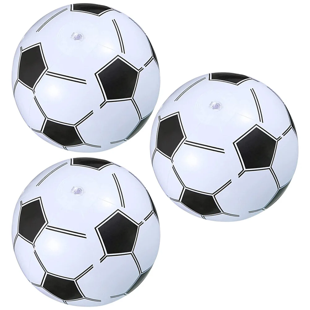 

3 Pcs Football Pool Bulk Beach Balls Bouncy Sports Training Lightweight Pvc Soccer Toys Kids Party Mini
