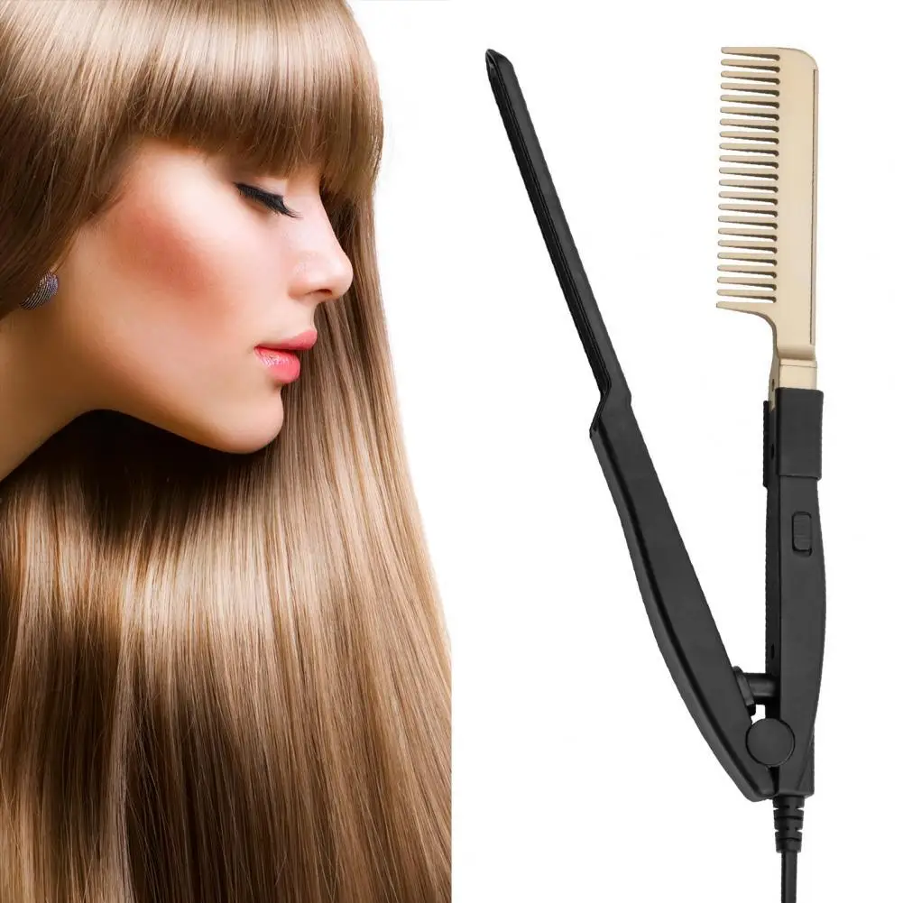 

Anti-slip Faster Heat Conduction Electric Electroplating Straight Hair Comb for Ladies