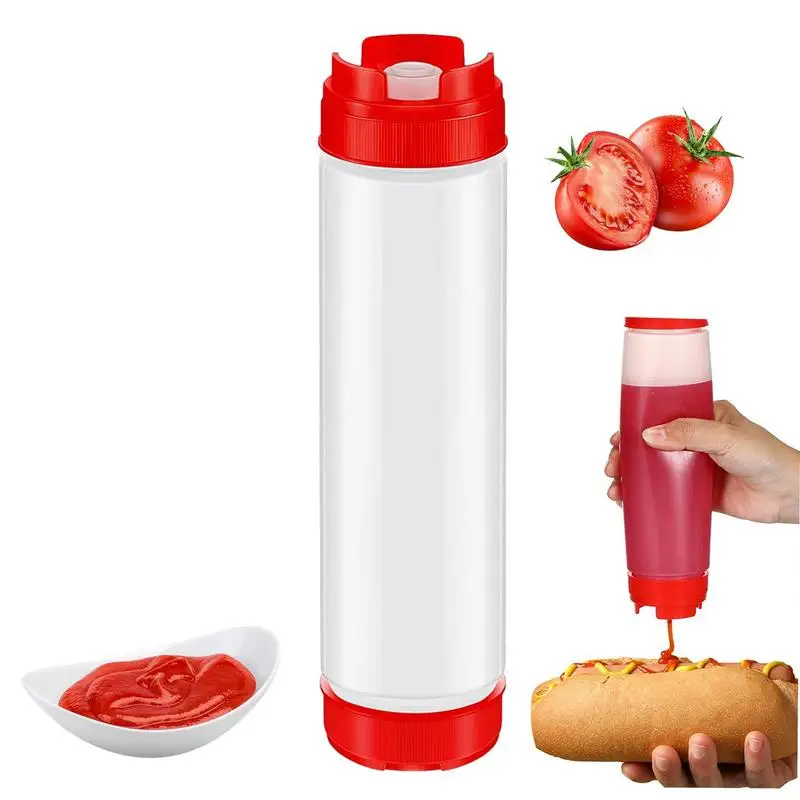 

Two-head Squeeze Sauce Bottle Sauce Bottle Double-head Squeeze Bottle Ketchup Dispenser Bottles Tomato Dispenser