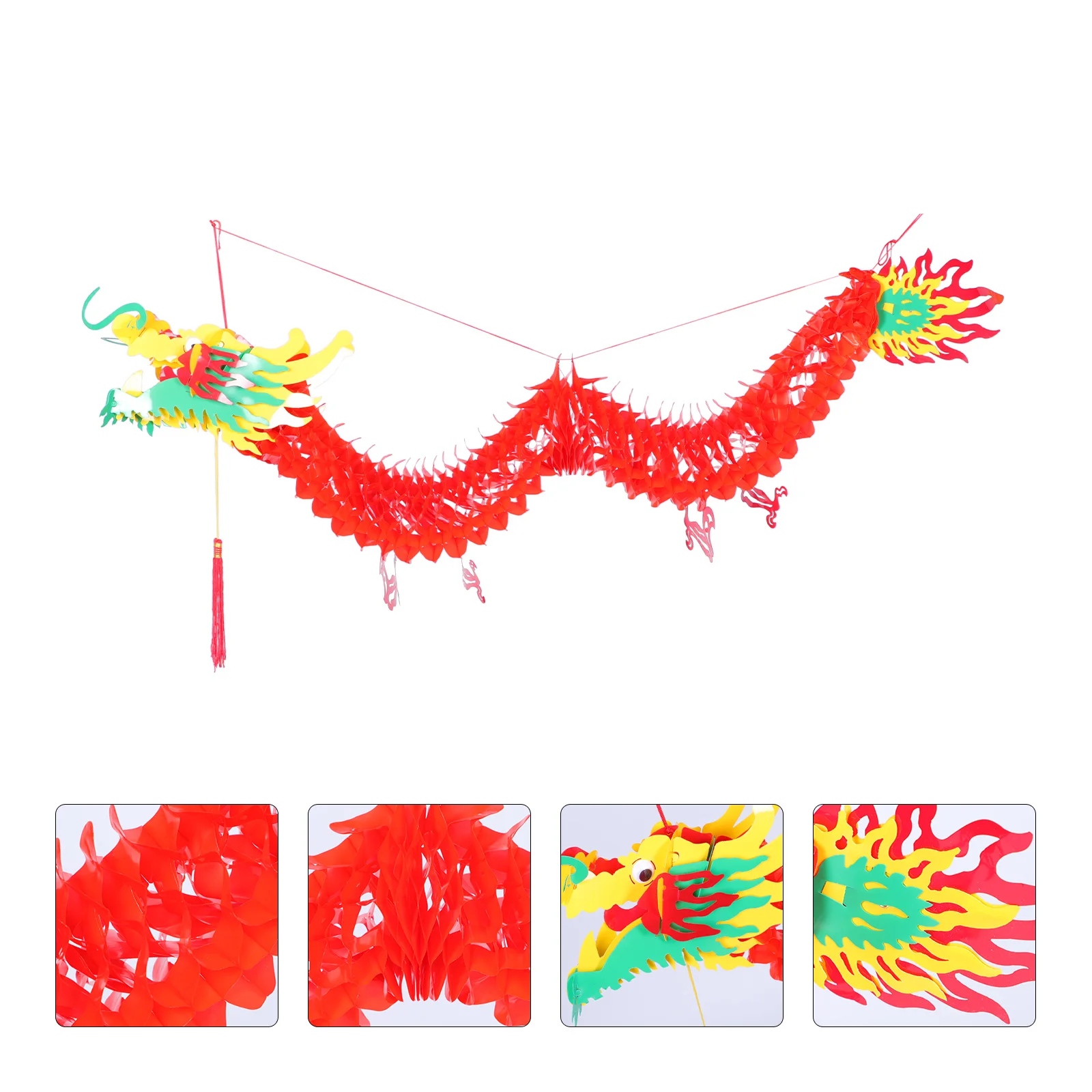 

Dragon New Year Chinese Decorations Party Paper Garland Toy Festival Spring Lantern Decoration Fengshui Material Kids Hanging