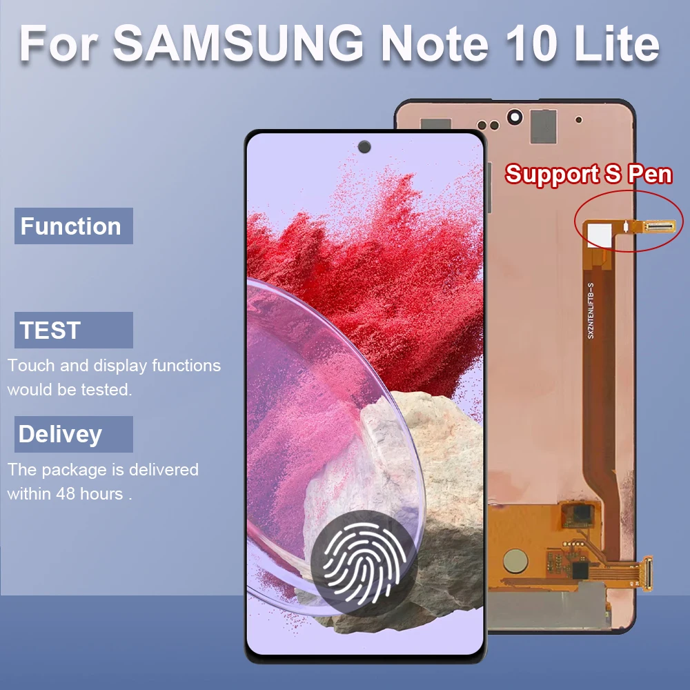 Экран для Samsung Galaxy Note 10 Lite N770F N770F/DS ЖК-дисплей с цифровым преобразователем