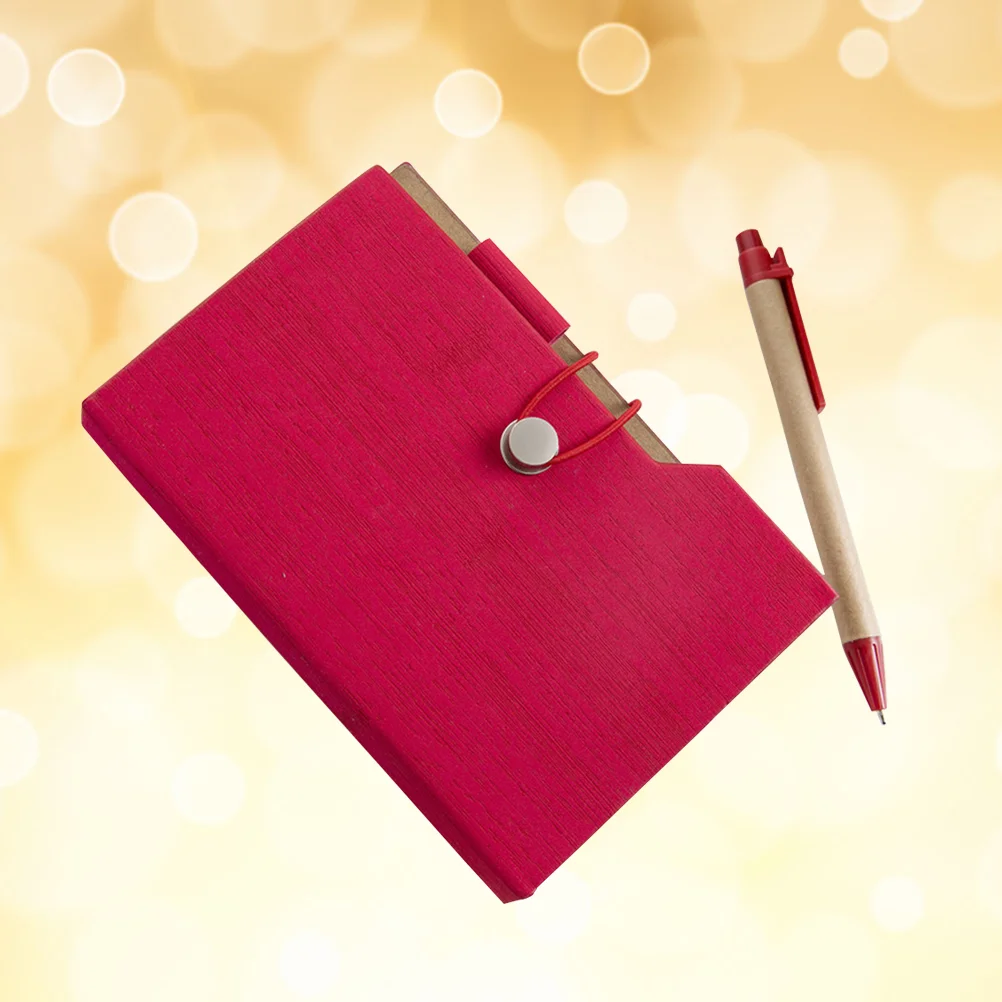 

Creative Stationery Notebook Notepad Tearable Sticky Memo Pad Post Note with Pen for Home School Office (Red)
