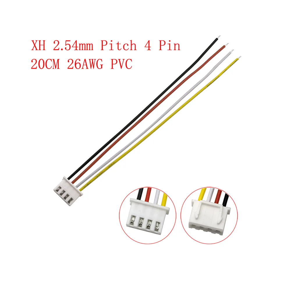 

Разъемы JST XH 2.54 мм 4-контактные 26AWG 20см