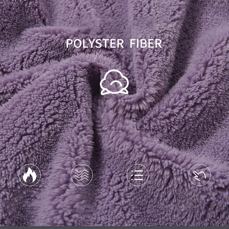 Warm Winter Flannel Pajama Set Womens Fleece 2 Pieces Sleepwear Casual Loose Homewear Outfit Thickening Hooded Nightwear Female