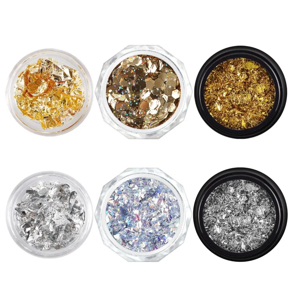 

Nail Art Decoration Glitter Sequins Mix Shape Shine Stickers For Nails Gel Polish Manicure Tools Nail Art DIY Design Accessories