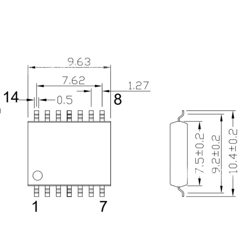 SOP14(28) Тестовая розетка OTS14 1 27 мм для профессионального анализа печатных плат