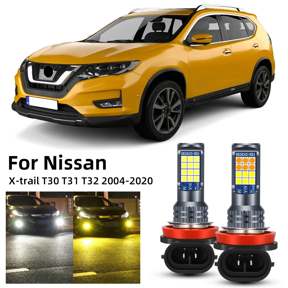 

2Pcs Car LED Fog Lamp Bulbs For Nissan X-trail T30 T31 T32 2004-2015 2016 2017 2018 2019 2020 Front Fog Light Bulb