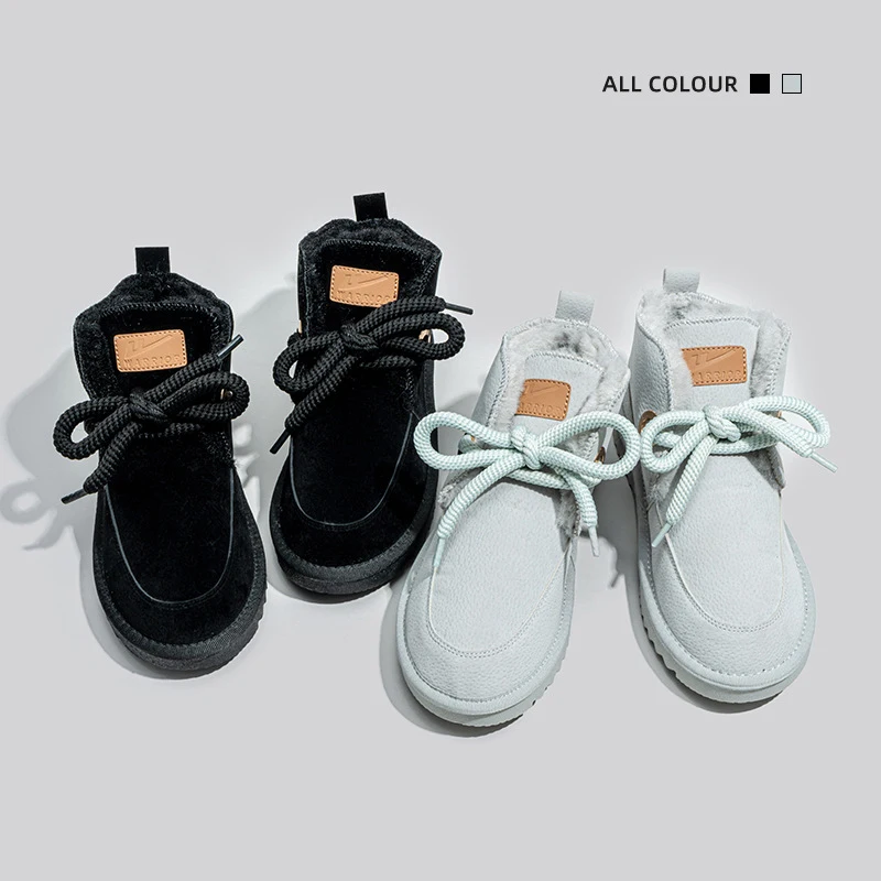 Женские зимние ботинки новинка зимы 2024 бархатные утепленные модные короткие