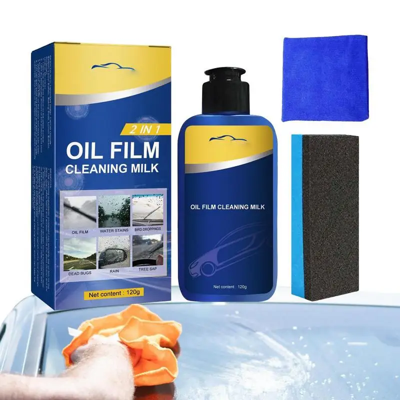 

Car Windshield Cleaner 120ml Powerful Nano Glass Oil Film Remover Cleaner Universal Cleaning Liquid With No Damage Portable