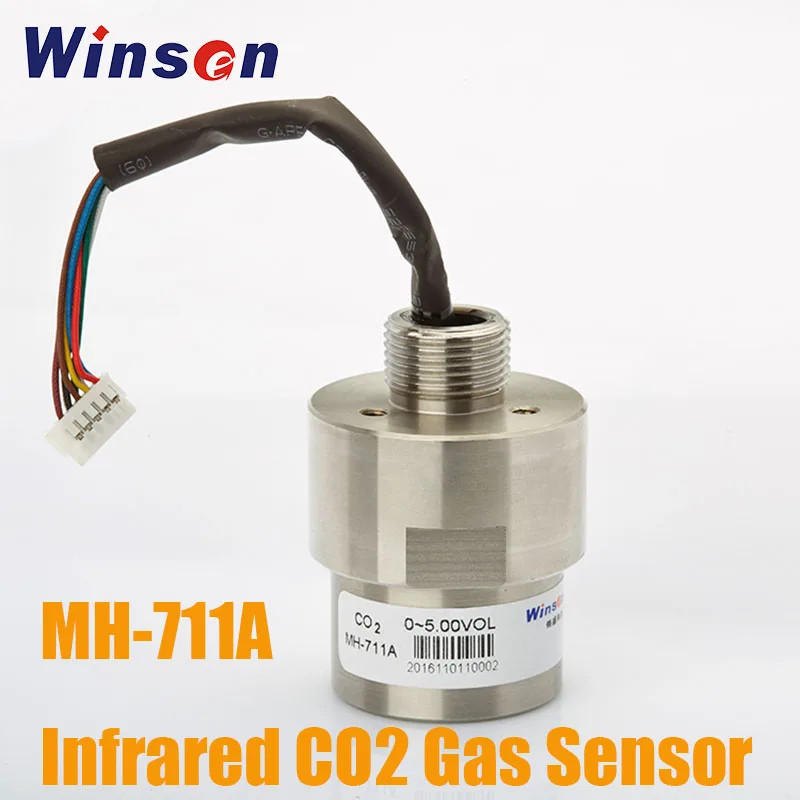 

1PCS Winsen MH-711A Infrared CO2 Gas Sensor High Sensitivity and Resolution Temperature Compensation, Excellent Linear Output