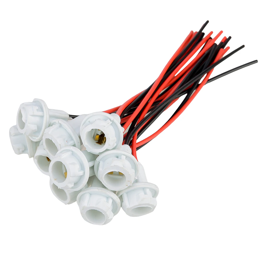 

NEW 10Pcs T10 168 194 912 921 LED Bulb Tail Light Connectors Socket Harness Pigtail Rubber Wedge 161B 2821 W5WB 2825ST 2886X
