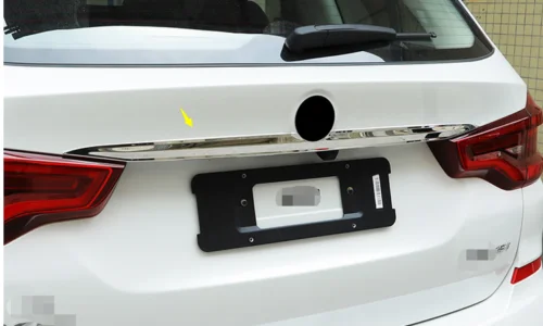 

for BMW X3 G01 2018 19-2021 Steel Chrome Rear Trunk Gate Lid Upper Cover Trim 1p