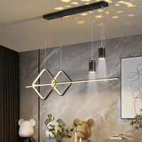 postmodern led pendant lights modern minimalist fashion restaurant chandeliers nordic creative hanging line bar living room lamp