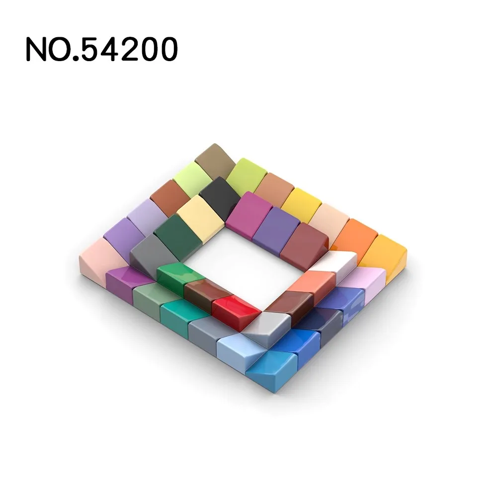50Pcs MOC 54200 Slope 30° 1 x 2/3 Brick Changeover Catch for High-tech Building Blocks Parts Tech Toy DIY Educational
