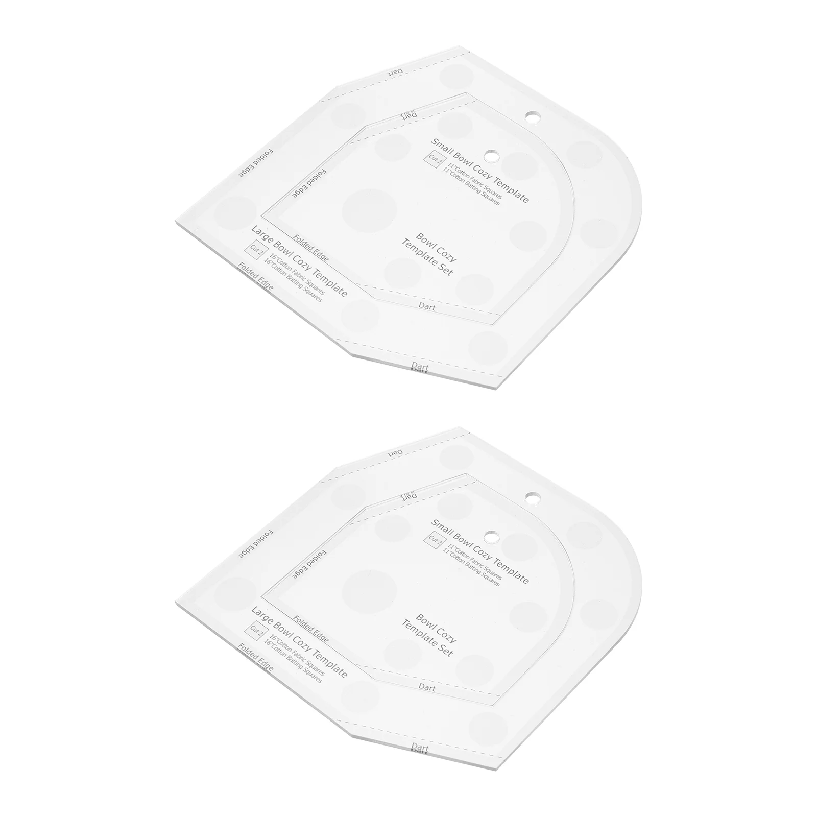 

Bowl Template Cozy Sewing Templates Acrylic Pattern Quilting Wrap Ruler Cutting Foldcut Soup Microwave Plate Diyset Stencils