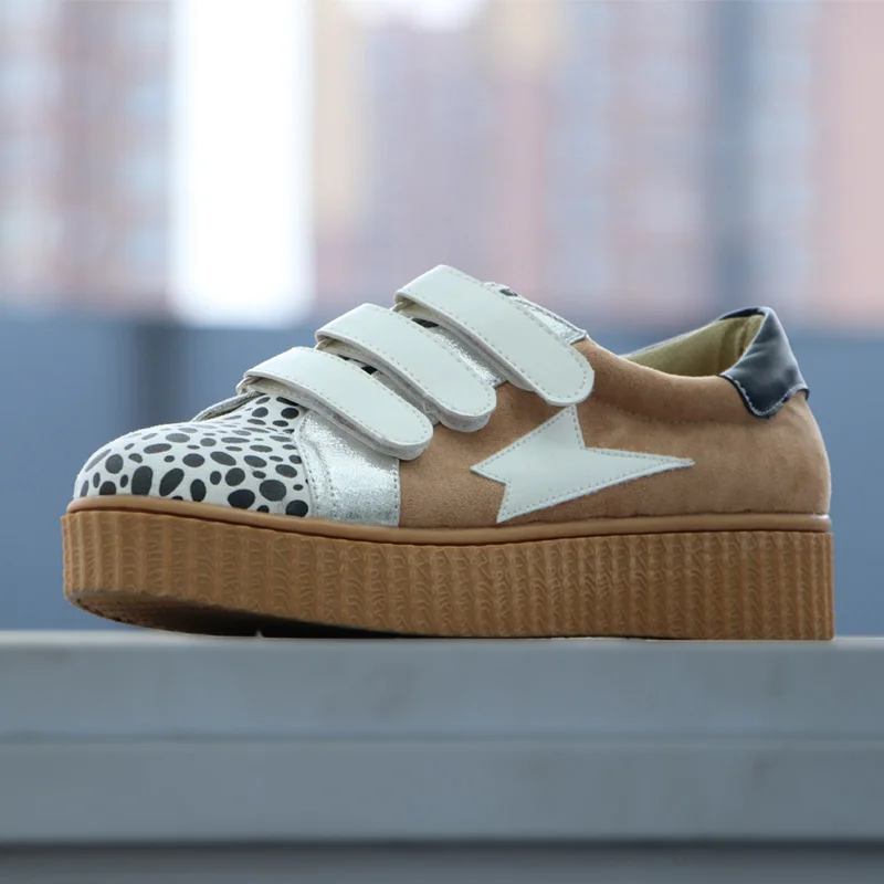 2023 Summer Thick Sole Vulcanized Shoes Flat Heels Leopard Print Canvas Women Shoes Causal Sneakers