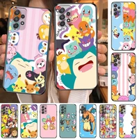 kawaii lovely pokemon phone case hull for samsung galaxy a70 a50 a51 a71 a52 a40 a30 a31 a90 a20e 5g a20s black shell art cell c