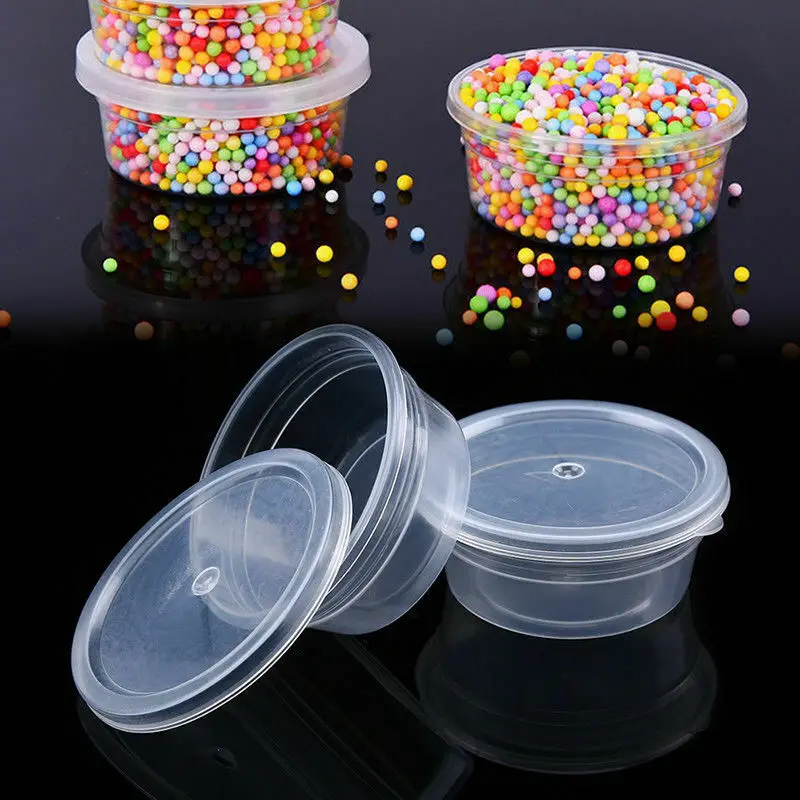 

10/25 pcs PP sealed box 6.8x5.5x2.8cm round food container, takeaway box with lid, plastic transparent storage jar, kitchen st