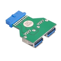 20 pin box header to motherboard 5gbps dual usb 3 0 a type female slot adapter pcba