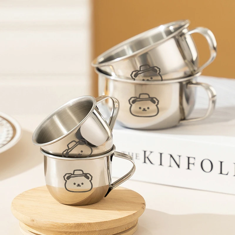 Мини-чашка для молока из нержавеющей стали 304 80/200 мл кувшин вспенивания с цветком