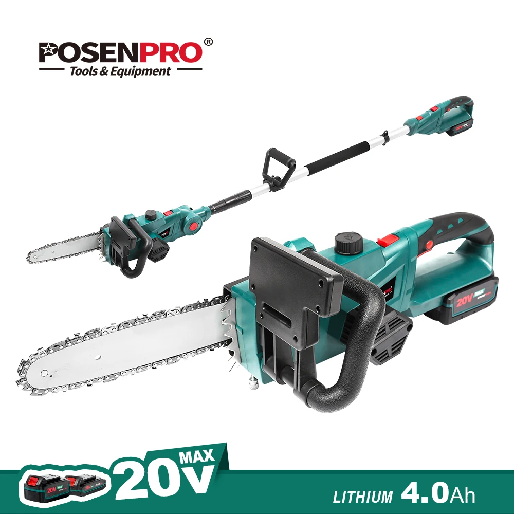 

POSENPRO 20 в Polo цепная пила Беспроводная бензопила резак для дерева триммер для изгороди триммер для травы расширение 12 дюймов полюсная пила са...