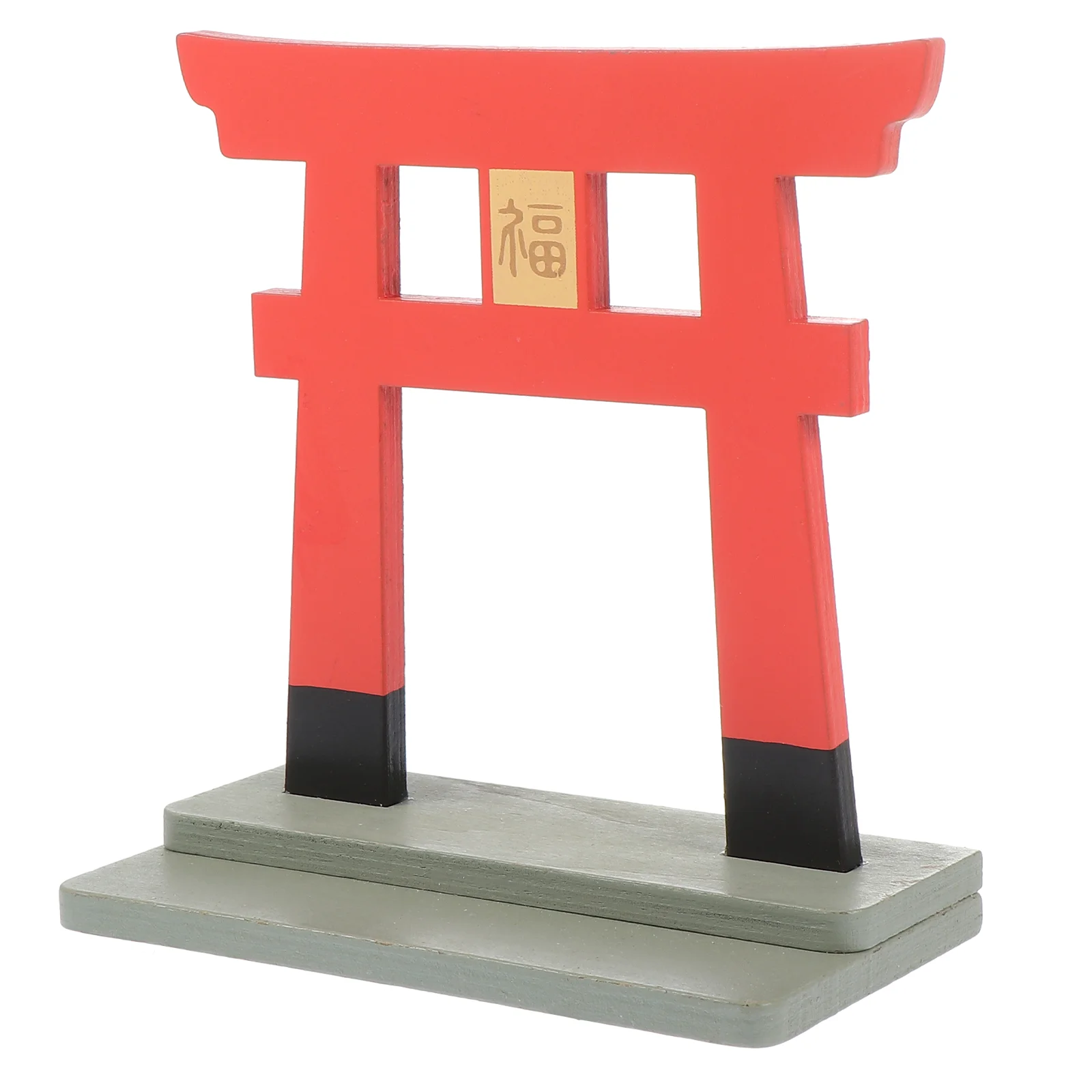 

China Home Decor Mini Door Adornment House Style Torii Ornament Wooden Chinese Traditional Child Miniature Blessing