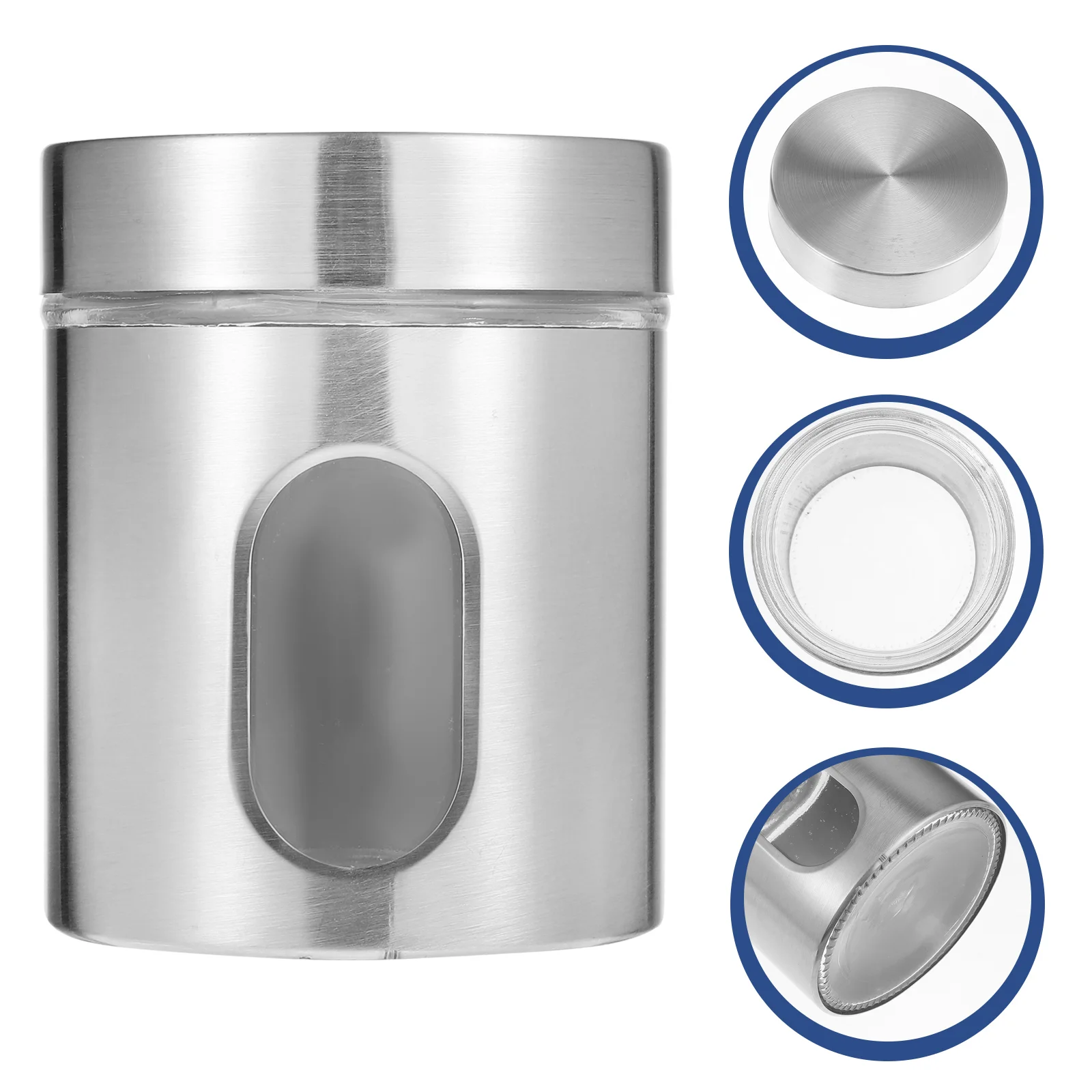 

Tea Storage Tin Container Jar Stainless Steel Metal Canister Kitchen Containers Coffee Sugar Bean Cookie Flour Can Leafairtight