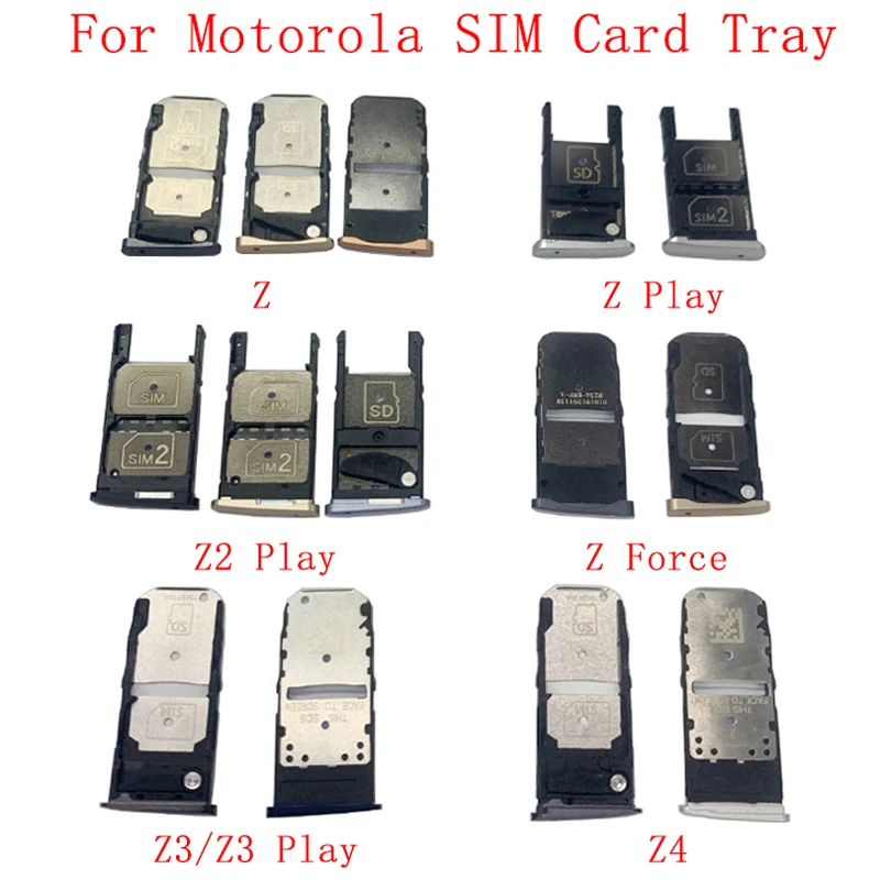 

SIM Card Tray SIM Card Slot Holder For Motorola Moto Z Z Play Z2 Play Z Force Z3 Z4 Memory MicroSD Card Repair Parts