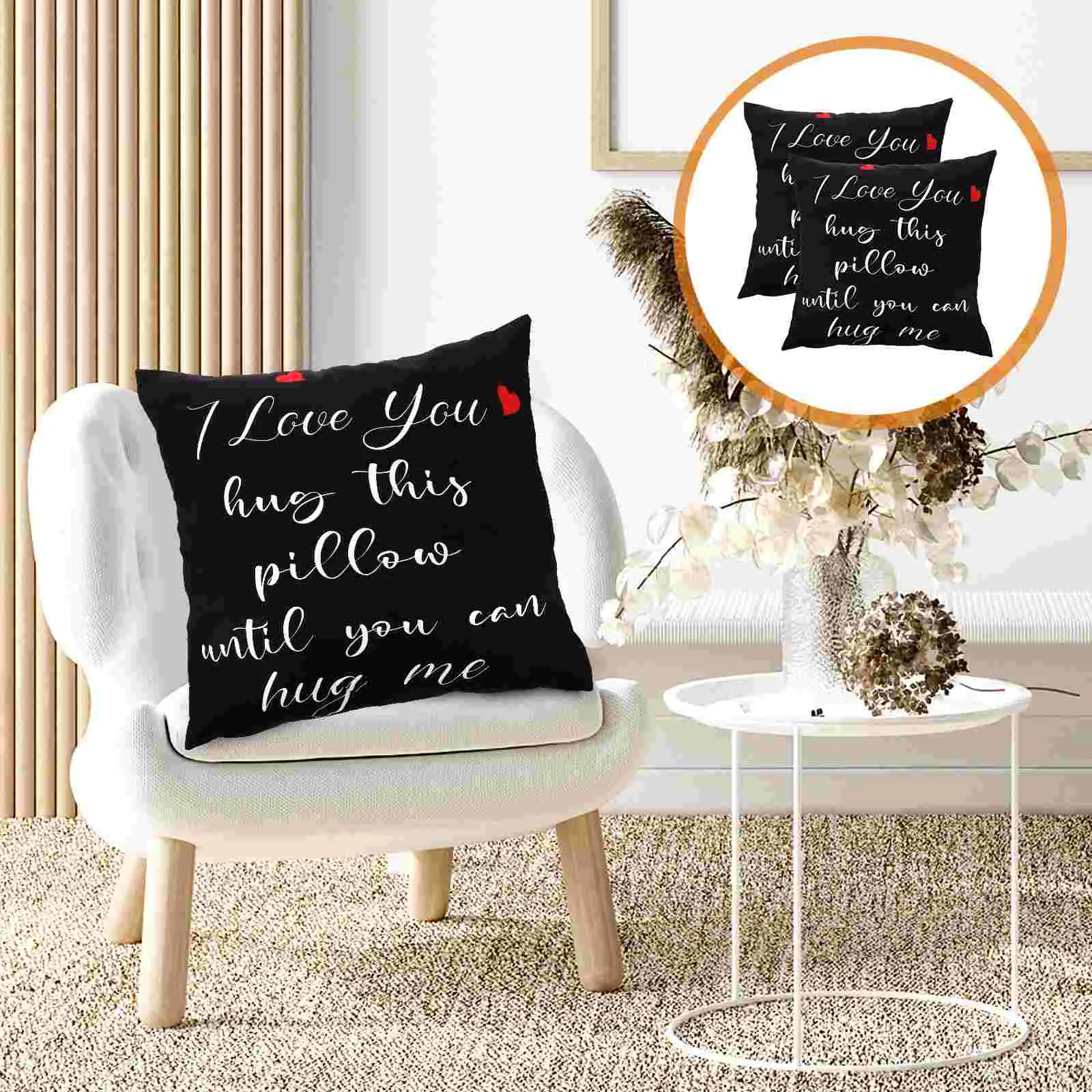 

Pillow Cover Pillowcase Throw Covers Case Valentine Day Decorative Cushion Wedding Valentines Sofa Household Farmhouse Waist