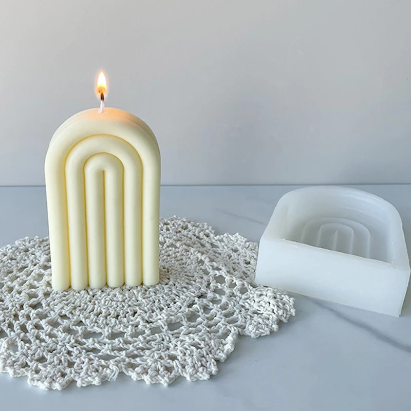 Маленькая U-образная силиконовая форма сделай сам в виде свечи креативная