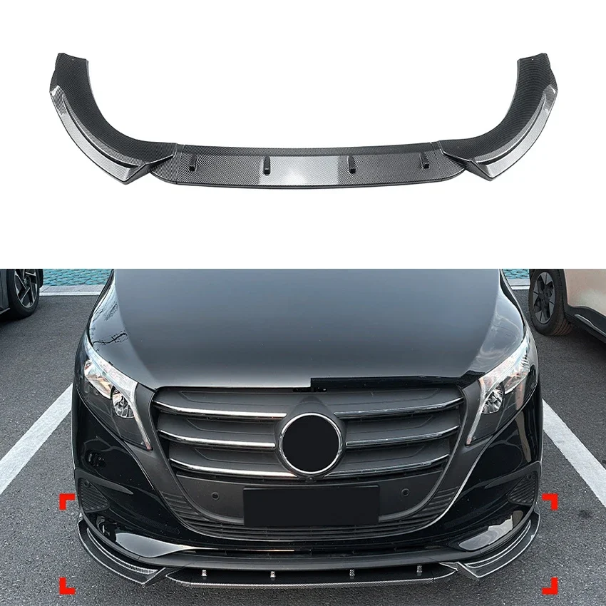 Фото Для MERCEDES BENZ V-Class Vito W447 2024+ Передний бампер, сплиттер, диффузор, обвес, тюнинг, накладки-канарды, защитная накладка №1
